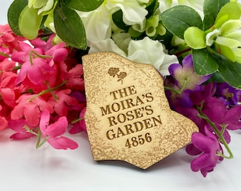 Public Legacy Rose Garden Marker Sign - Wooden Magnet