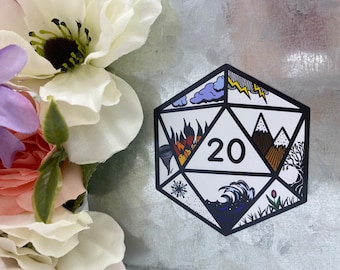 Elemental D20 Magnet