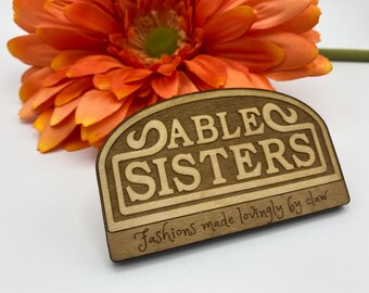 Seamstress Sisters Shop Sign - Wooden Magnet