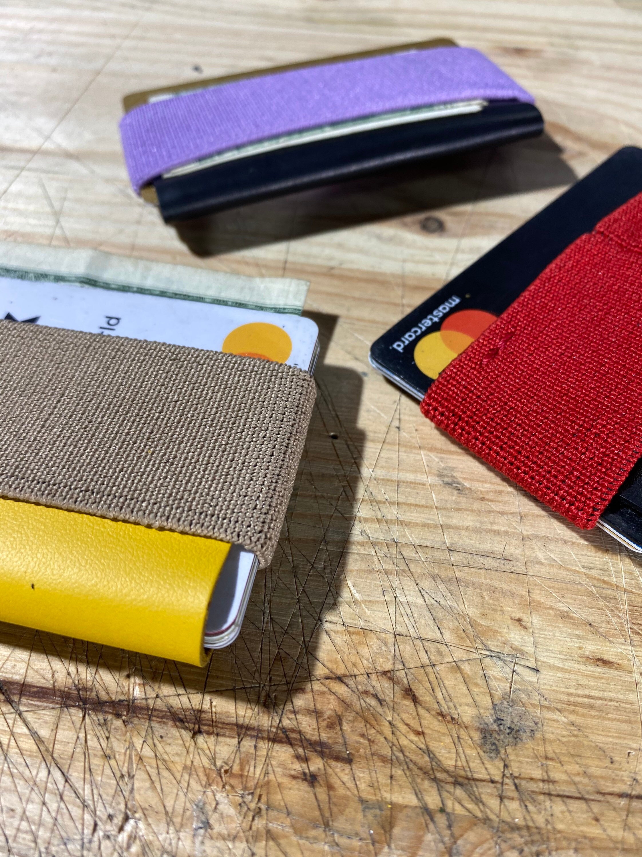 Personalized leather gift Elastic wallet Compact wallet Etsy