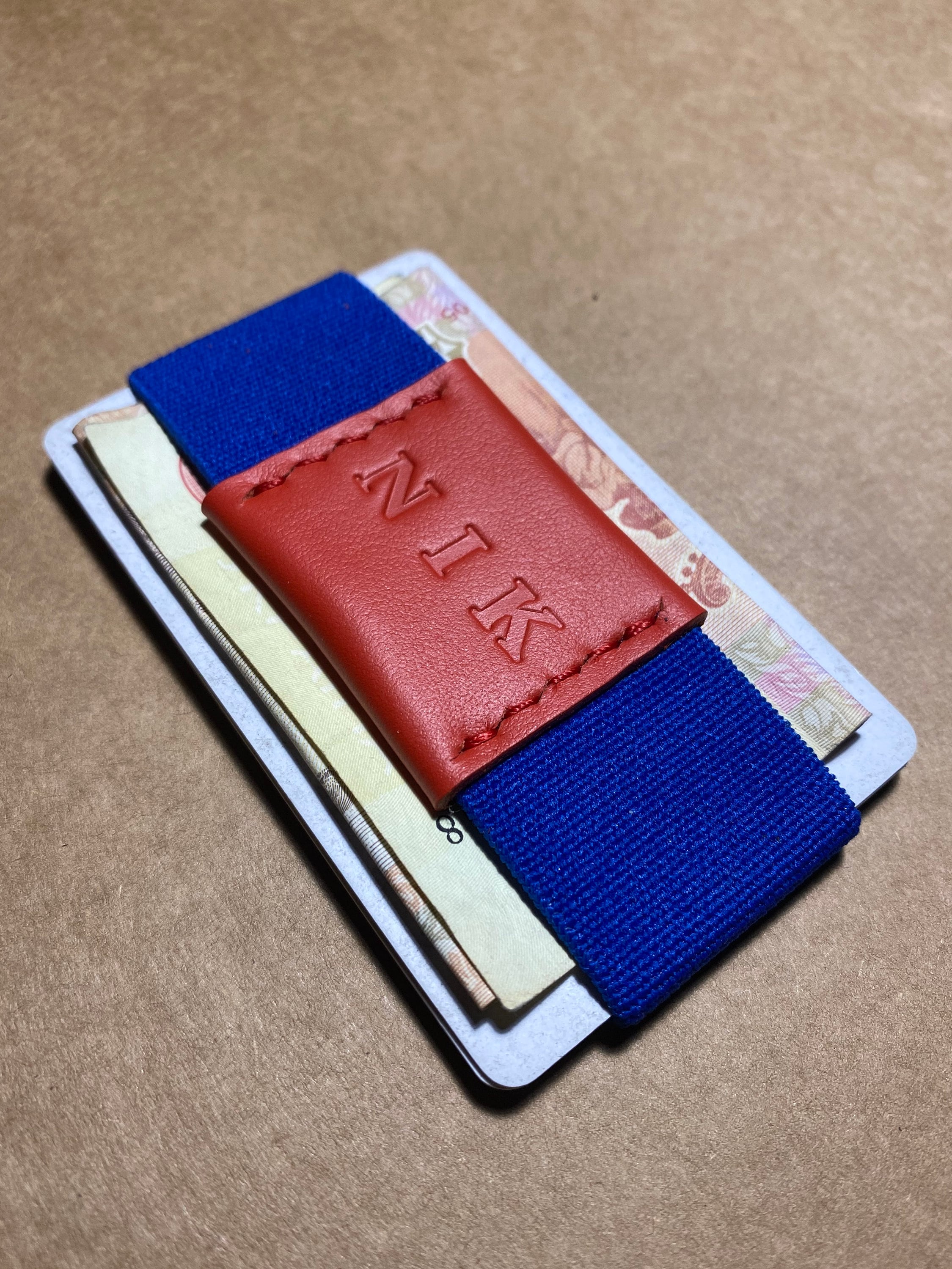 Elastic wallet Money band Gift for him Personalized leather Etsy