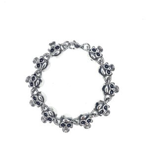 Skullhead Bracelet, Skull Cap Bracelet, Skeleton Bracelet, Grunge Bracelet, Grunge Bracelet, Death Skull Bracelet, Silver Skull Jewelry