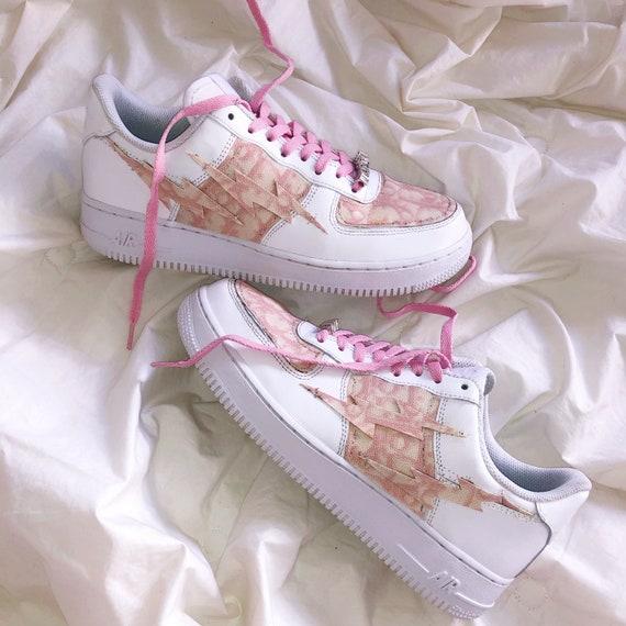pink dior air forces