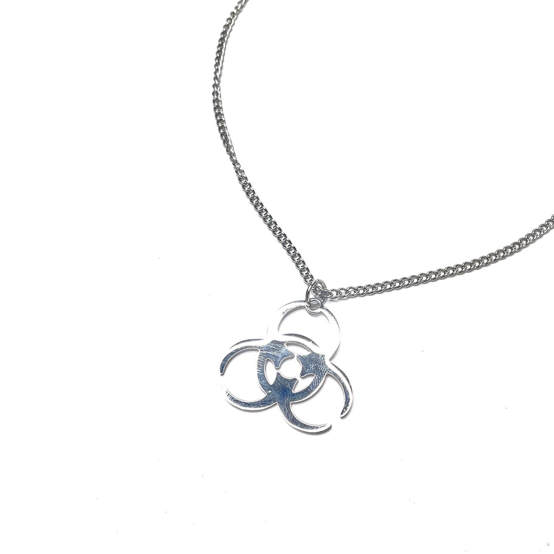 Biohazard Necklace, Biohazard Pendant Chain, Rave Necklaces, Rave ...
