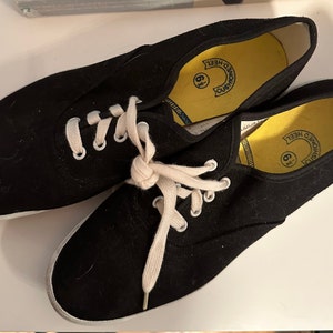 Black Vintage Keds Women&#39;s Sneakers // 6.5 // 50s/60s