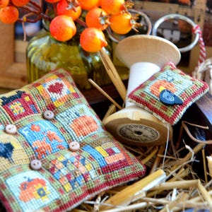 Höstquilt korsstygnsmönster, Cottagecore pumpa lapptäcke (PDF-mönster)