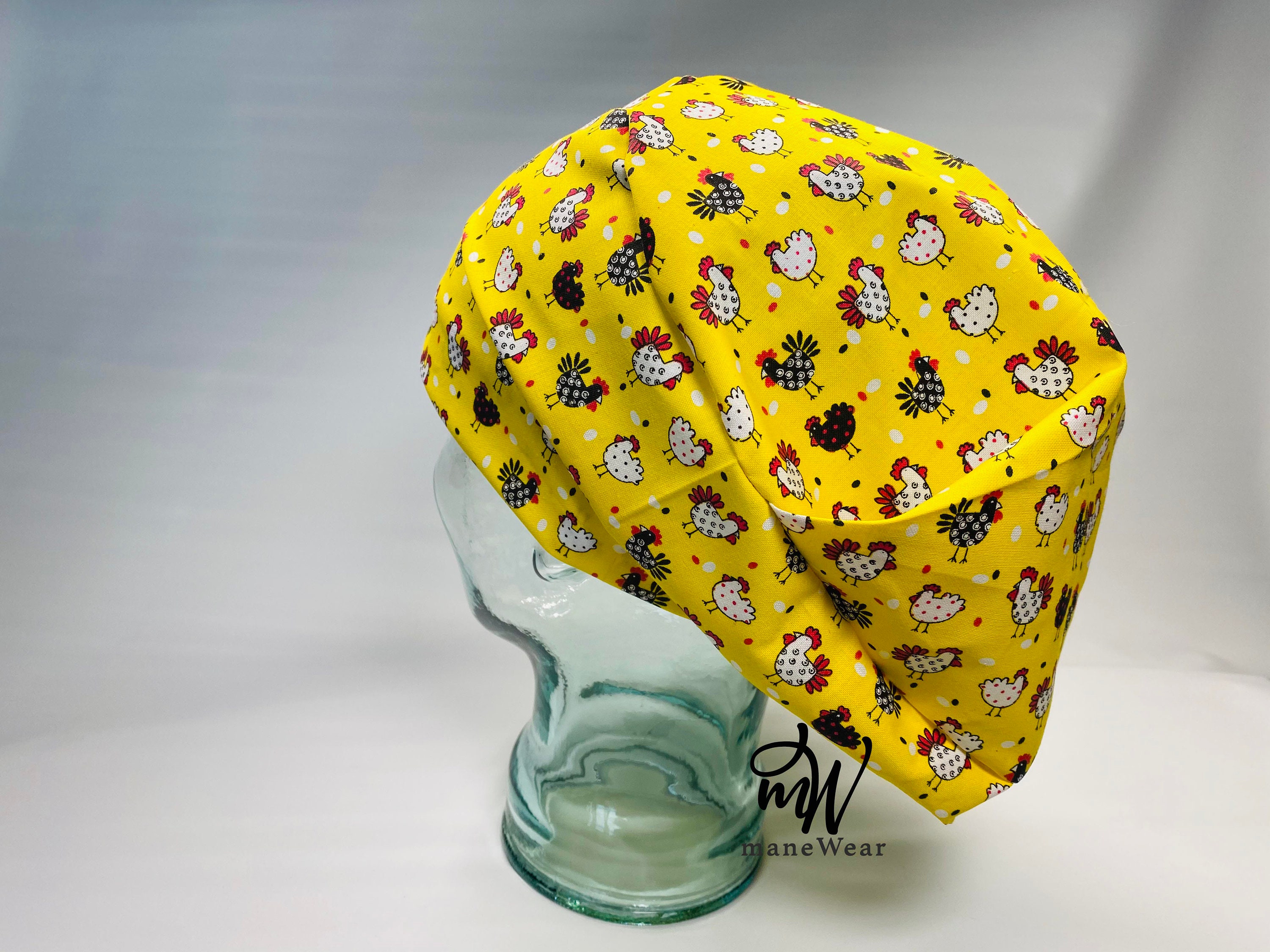 yellow scrub cap
