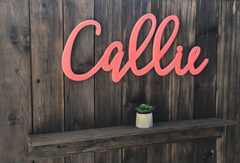 Wall Letters Wooden Name Letter Wall Decor Nursery Wall Etsy