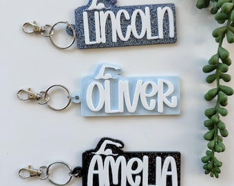 Swim bag tag, swim name tag, swim keychain, swim keychains, swim team gifts, swim team gift, bag tags for swim, swim name tag, swim bag tags