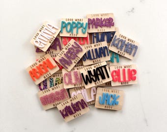 Look what I made magnet, kids magnet, artwork magnet, kids art magnet