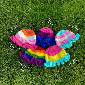 Crochet Rainbow Pride Hat LGBTQ+