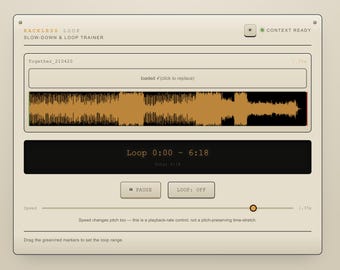 Rackless Loop: Plugin de bucle de audio sin conexión (basado en navegador)