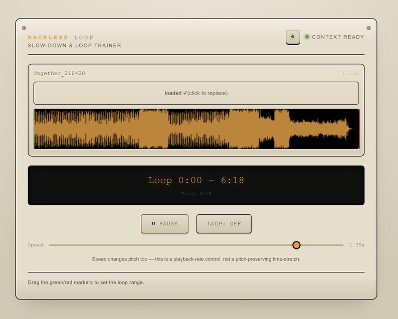 Rackless Loop: Offline Audio Looping Plugin (Browser-Based) image 1