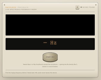 Rackless Feedback Finder: Live Spectrum & Frequency Tool (Offline Use)