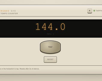 Contador de tempo BPM sin rack (sin conexión a Internet)