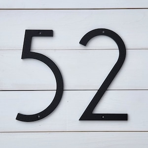8'' Art Deco Modern numbers, Address number, Door number, Avalon font