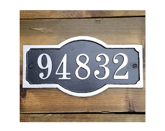 Address plaque,  cast metal address sign,  house sign, door sign, number sign, address sign, house number plaque