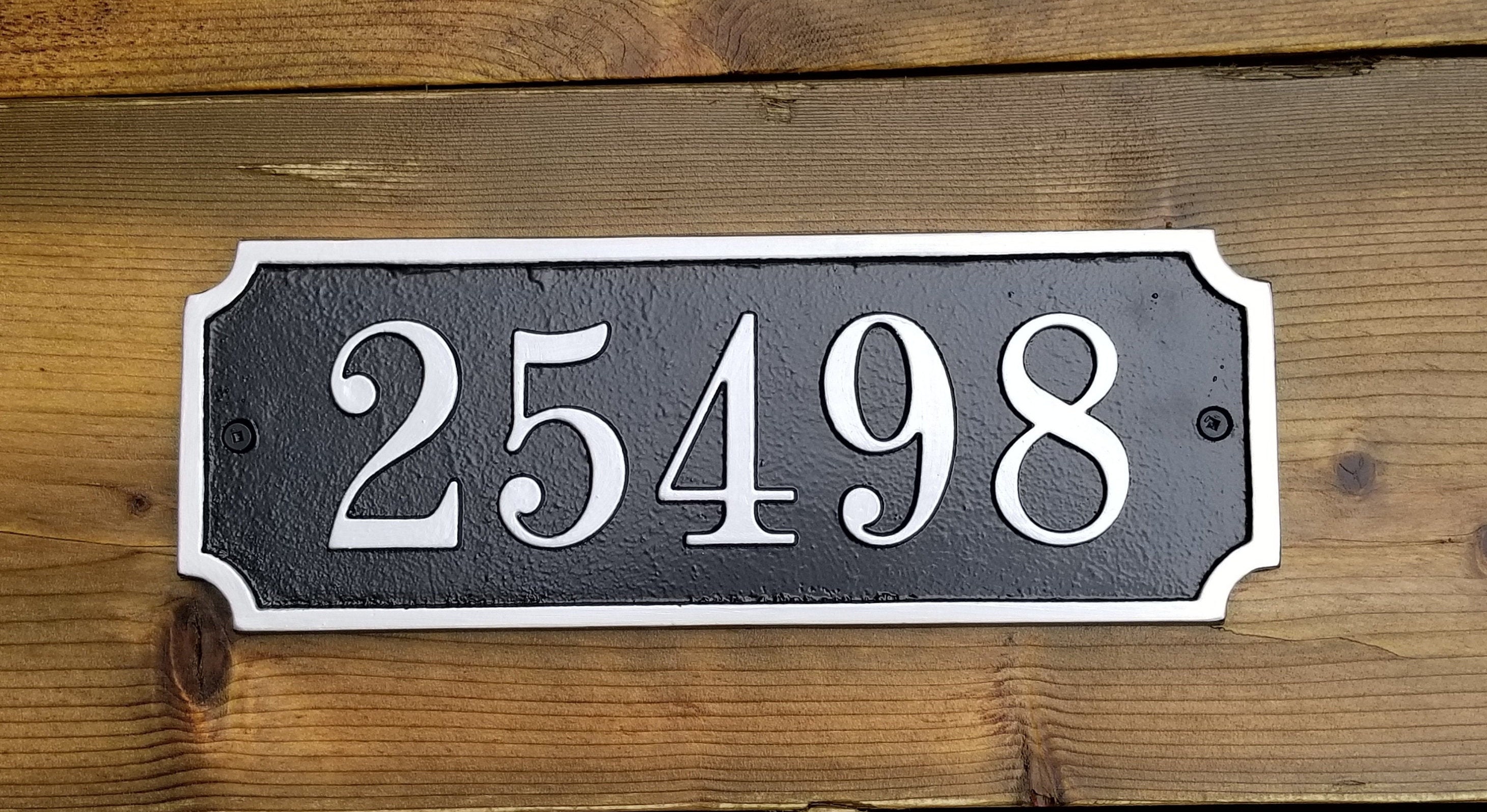 Address plaque cast metal address sign house sign door Etsy