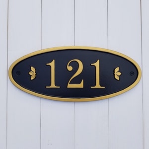 Address plaque,  cast metal address sign,  house sign, door sign, number sign, address sign, house number plaque