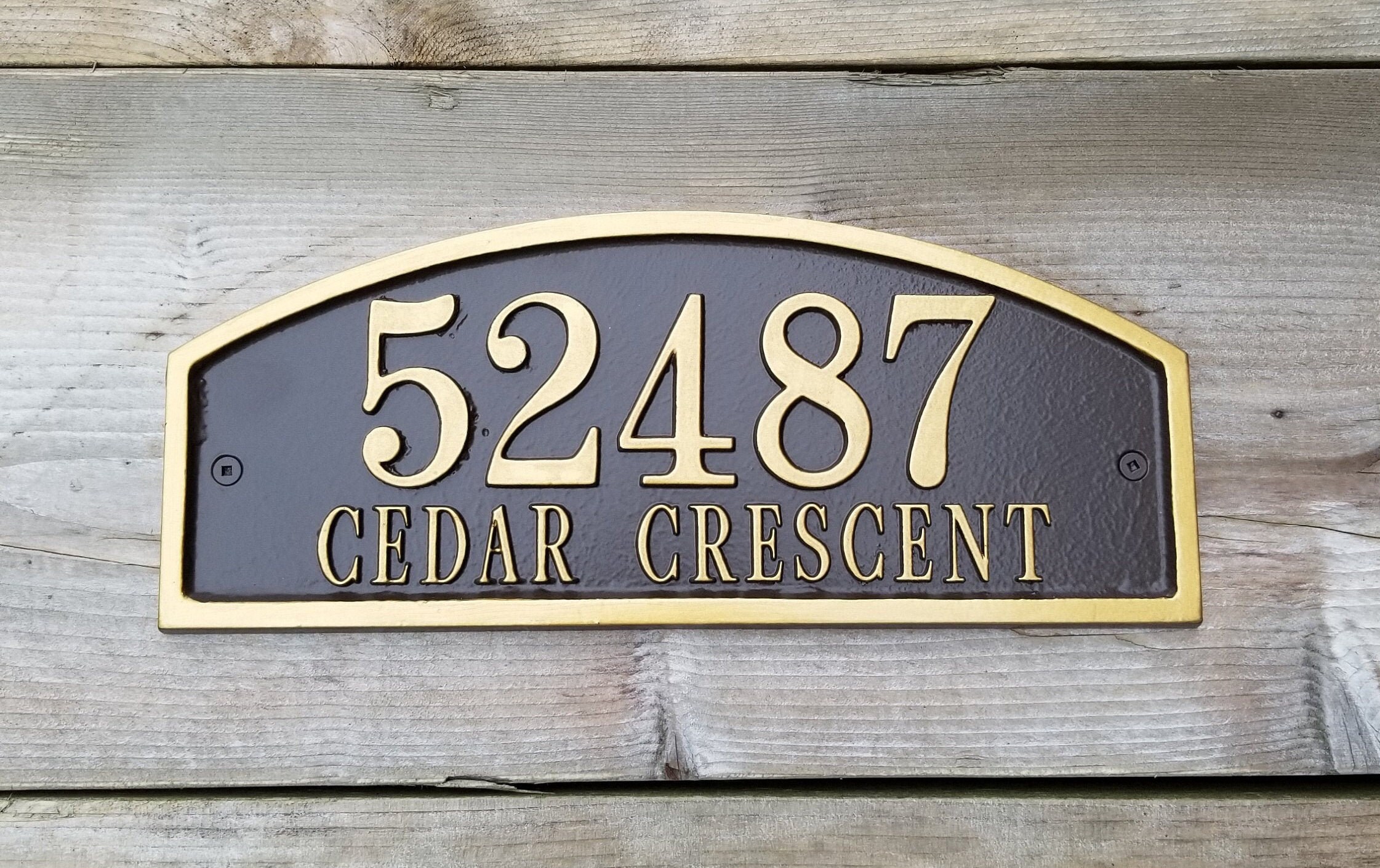 Address plaque cast metal address sign house sign door Etsy