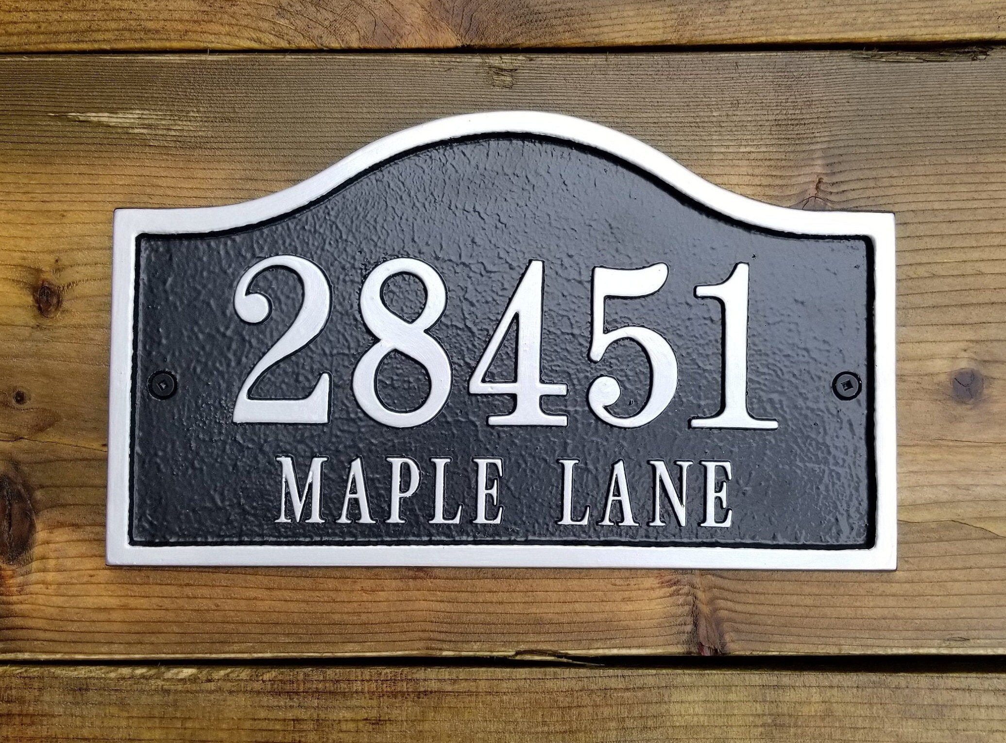 Address Plaque Cast Metal Address Sign House Sign Door Etsy