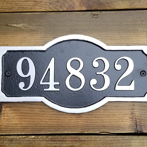 Address Plaque Cast Metal Address Sign House Sign Door Etsy