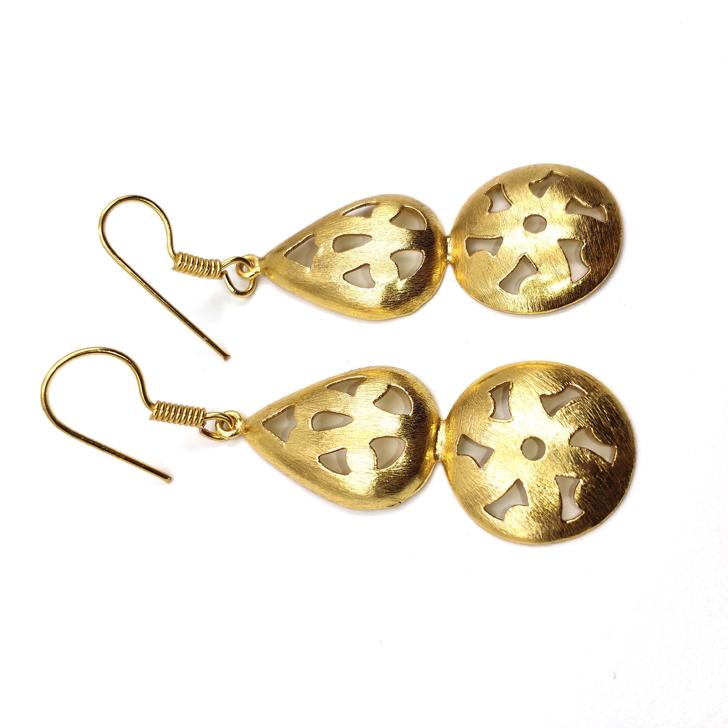 Produktbild von LOUMILEO Groß Dupes Ohrringe Gold Creolen Chunky Gold Creolen 14-karätig Vergoldet Wassertropfen Tropfen Ohrringe Leicht Gold Tropfen Ohrringe Modisch Gold Wassertropfen-Ohrringe Für Damen