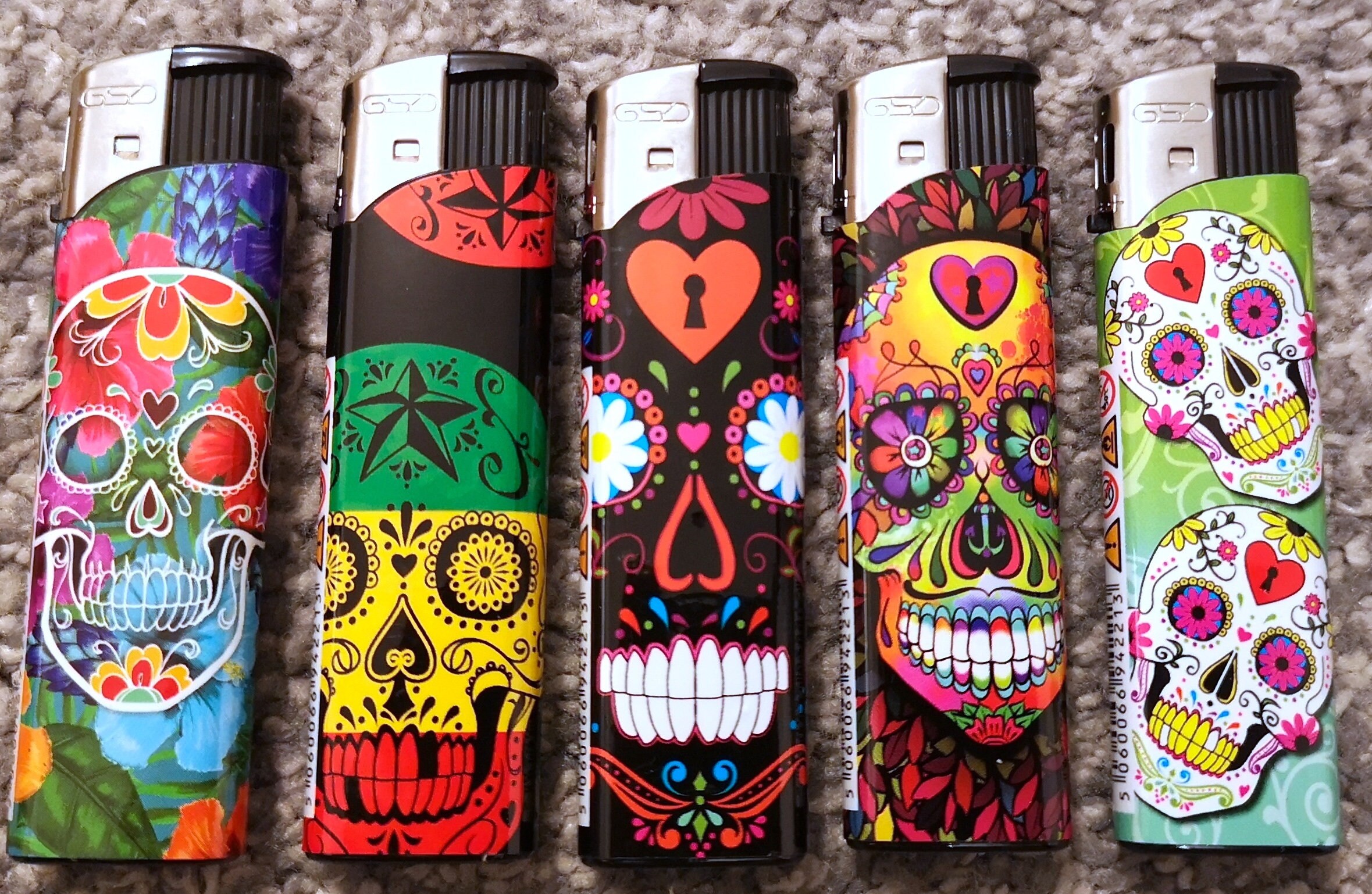 50 X GSD ELECTRONIC REFILLABLE Lighters Multi Pack Assorted Etsy