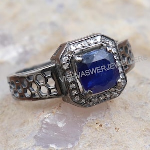 Natural Kyanite Ring, 925 Solid Sterling Silver Ring, Kyanite Silver Ring Blue Stone Ring Ring for Women Natural Gift For Her Valentine Gift