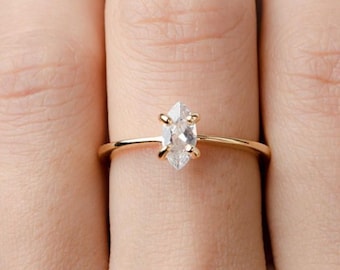 Marquise Diamond Ring 14k Gold Diamond Ring Marquise Cut Engagement Ring Dainty Diamond Ring Gold Thin Ring Diamond Ring Gift For Her