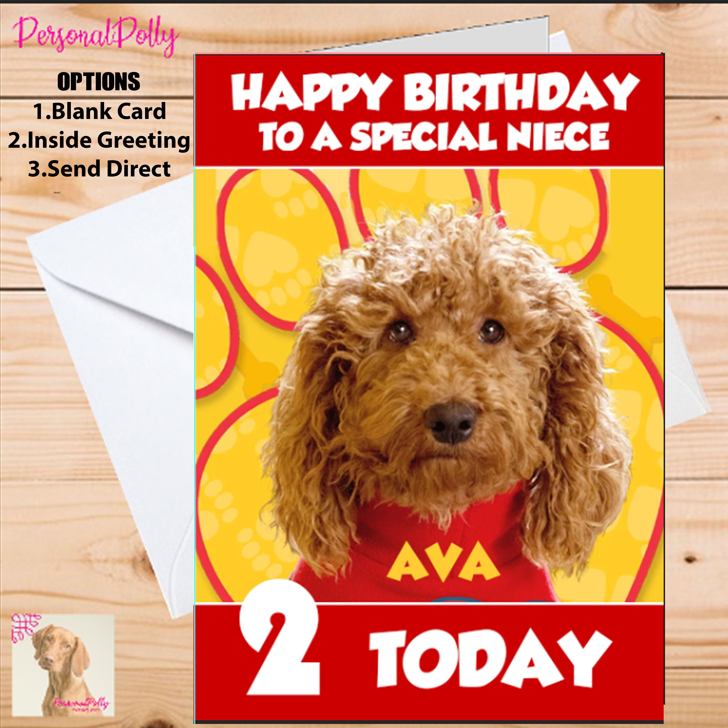 Personalised Waffle Card Birthday Talking Any Name Any Etsy