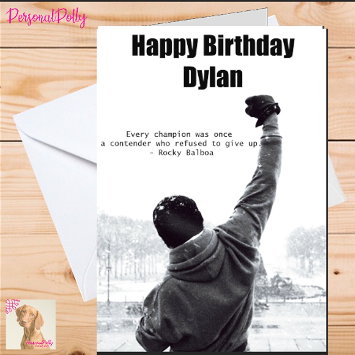 Personalised Rocky Balboa Card Birthday Boxing Boxer | Etsy