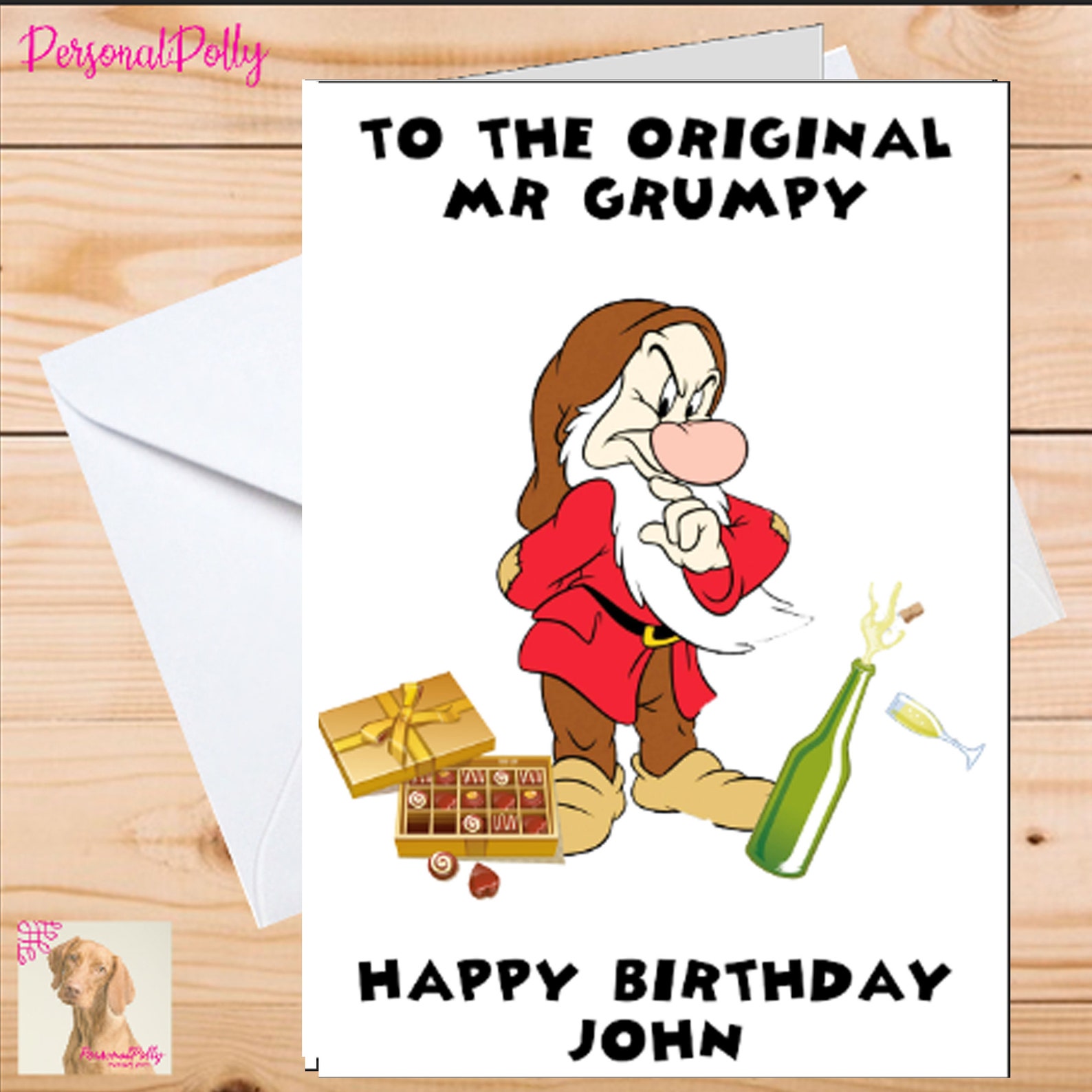 Personalised Mr Grumpy Birthday Card Funny Old Moody Angry | Etsy