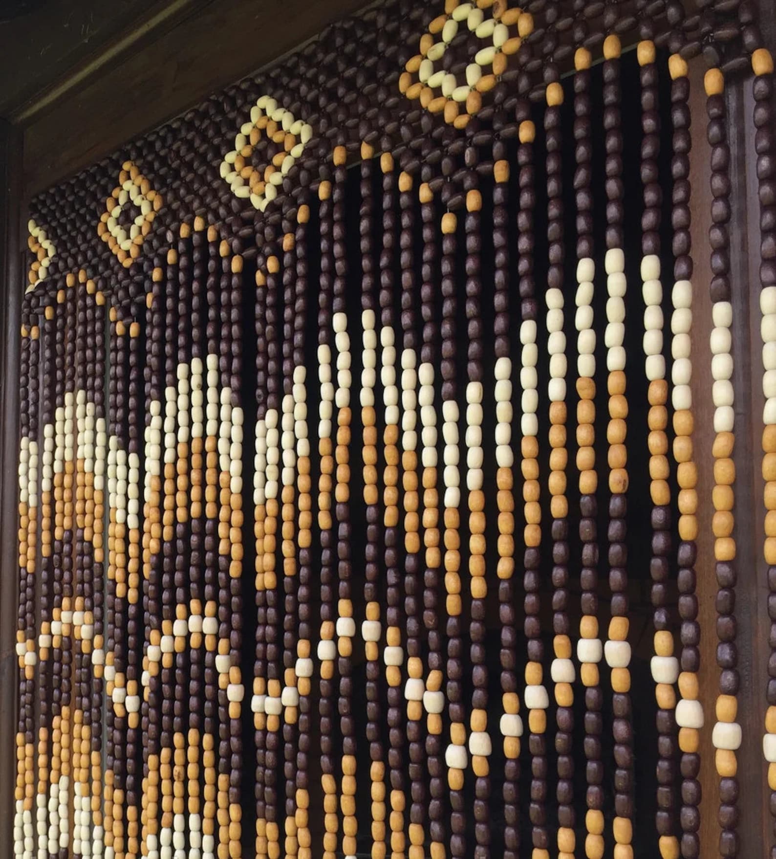 Bambus Perlenvorhang 90x190cm - Bunter Boho-Vorhang Für Türen