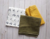 Muslin lovey, Doll blanket , Minikane doll blanket, Muslin blanket, baby lovey, Pom trim blanket