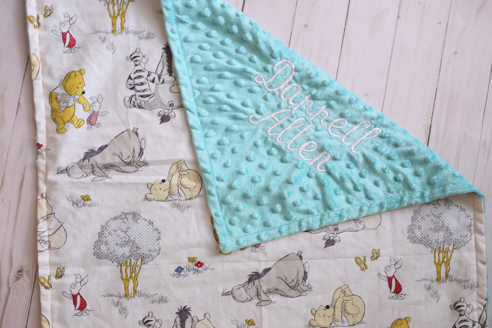 Winnie the Pooh Minky Blanket Pooh Bear Baby Blanket Baby Etsy