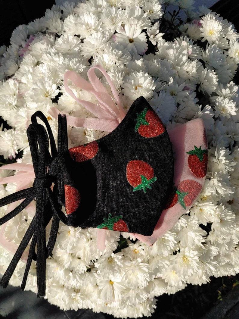 glitter strawberry tulle