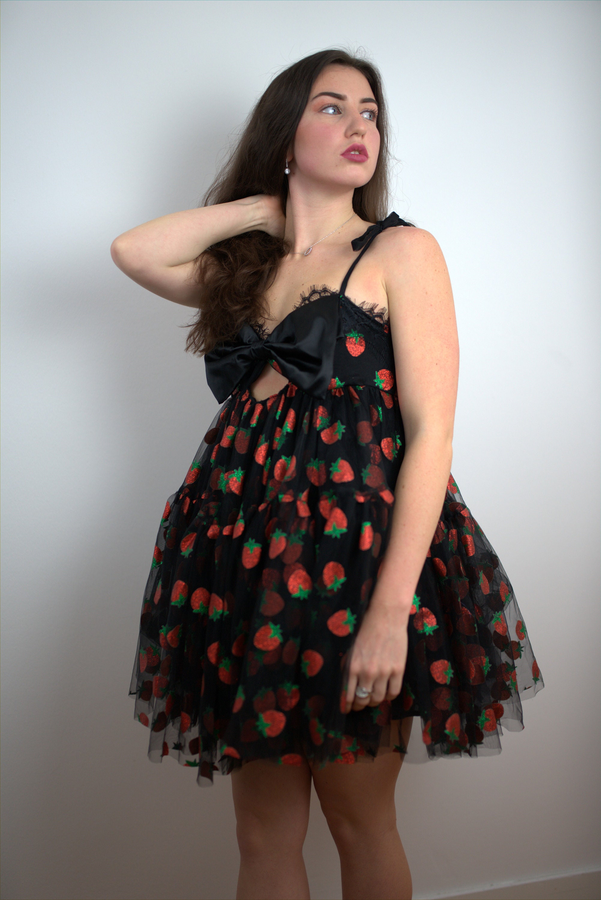strawberry dress and black dress
