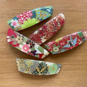 Handcrafted High-Quality Resin and Fabric French Barrettes