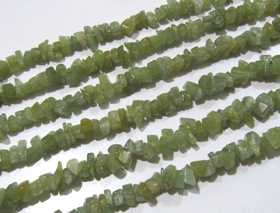 Natural Green Jade Beryl Irregular Chip Gravel Uncut Nugget 4mm To8mm Green Color Jewelry Making Beads Strand 34 Inches Long Sold Per Strand