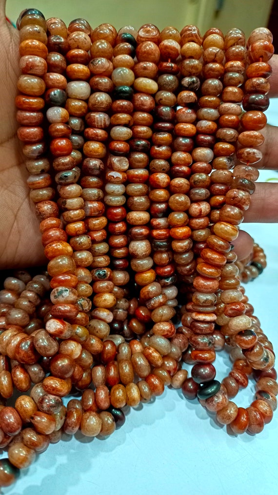 Brown Opal Rondelle Plain Smooth 7 to 10mm Beads Sold per Strand 8 inches Long Great Quality Beads