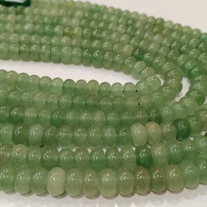 Natural Green Quartz  Rondelle Plain Smooth 8mm Gemstone Beads Sold per Strand 8 inches Long Great Quality Jewelry Making Beads