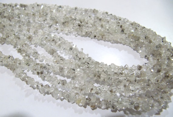 Natural Herkimer Diamond Quartz Free Shape Beads 4-6 mm Strand 8 inches Long Wholesale Prices Jewelry Making Gemstone Beads