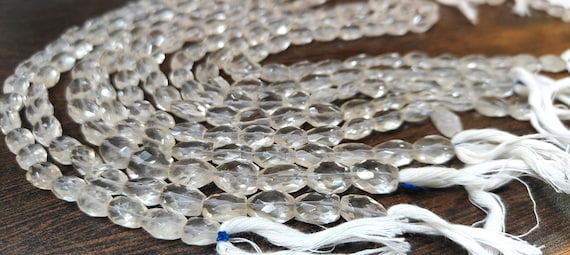Natural Rock Crystals Oval faceted 10 to 12mm Mani Shape Gemstone Briolette Beads Sold per Strand 13 Inches long