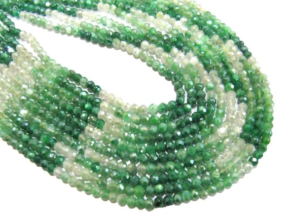 Natural Moonstone Emerald color AB Coated Shaded Beads Rondelle Faceted Moonstone Beads 3mm Strand 13 inches long Emerald Shaded Gemstones