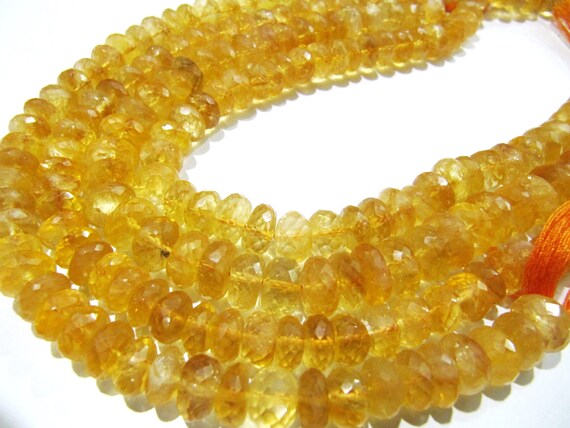 Natural Citrine Rondelle Faceted  8mm Beads Strand 8 inches long Gemstone Top Quality beads Wholesale Prices Jewelry making best beads