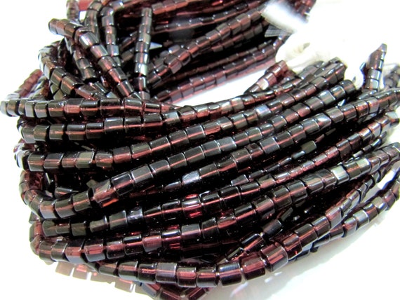 Finest Quality Rhodolite Garnet Color Cube Beads 5mm Size Smooth Box Shape Beads Length 10 inches long Hydro Quartz Beads Wholesale Prices