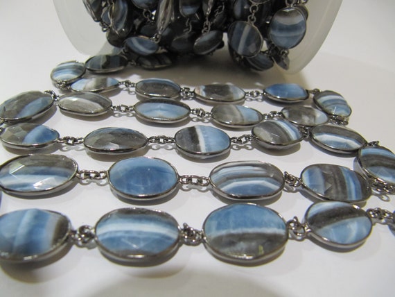 Natural Boulder Opal Uneven  Free Shape Briolette Faceted Connector Chain Size 12-15mm Sold Per Foot High Quality Bead Wholesale price