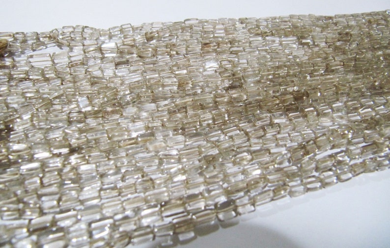 ON SALE Natural Brown Topaz Plain Smooth Chiclets Beads Size Approx 3-4mm Imperial Brown Topaz Strand 13 Inches Long Brown Color Beads