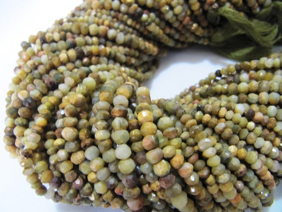 Natural Cat's Eye Rondelle Faceted 3-4mm Gemstone Beads Strand 13 inches long Top Quality Jewelry Making Beads Wholesale Prices